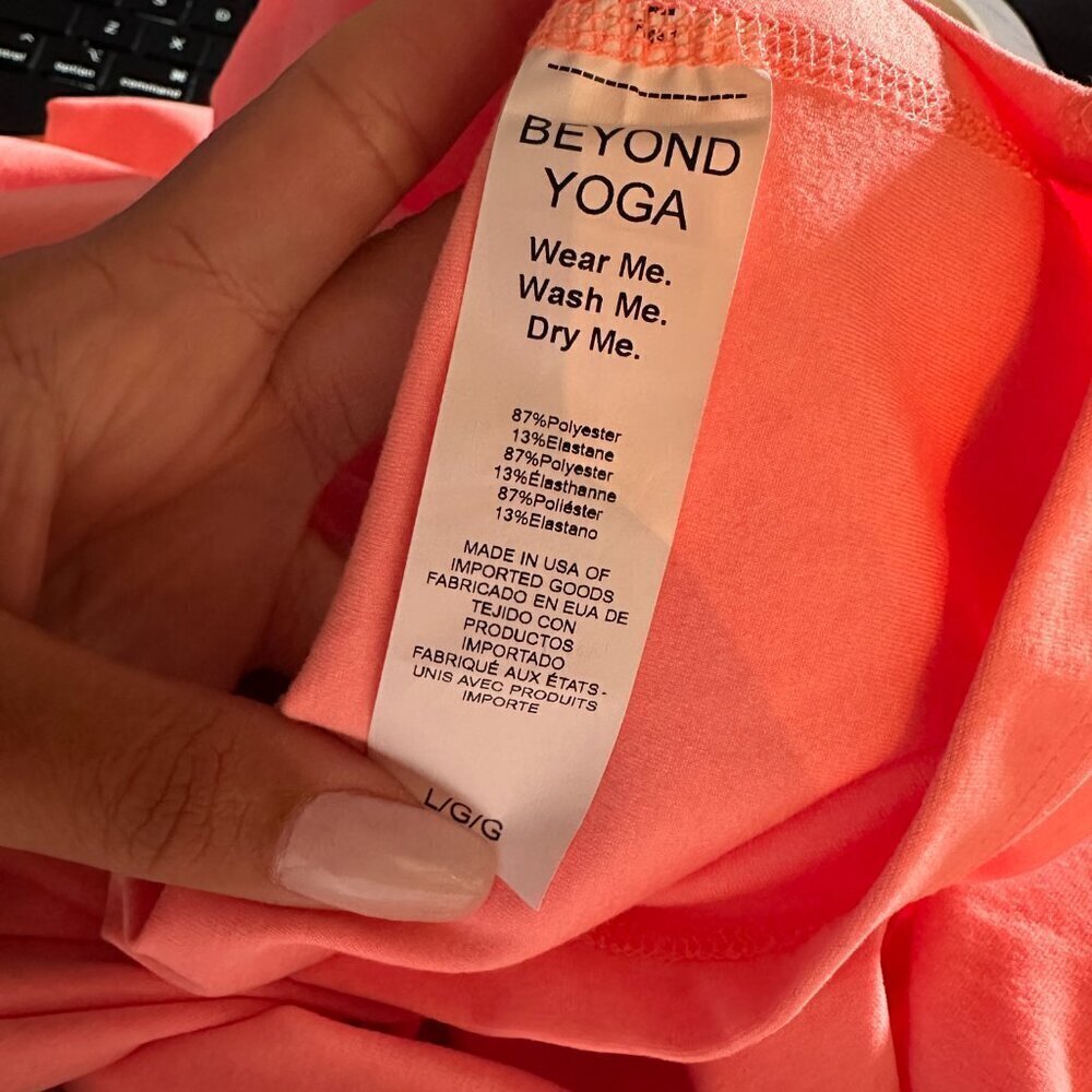NWOT‎ Beyond Yoga Lost Your Mind Dress Electric Peach size Large - Picture 8 of 8